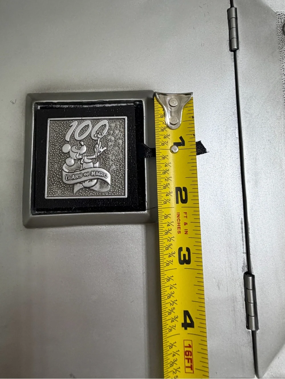 Disney Parks Pewter 100 Years Of Magic Photo Frame & Mickey Pin Set Vintage⁠